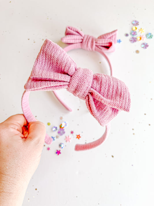 Purple Bow Headband