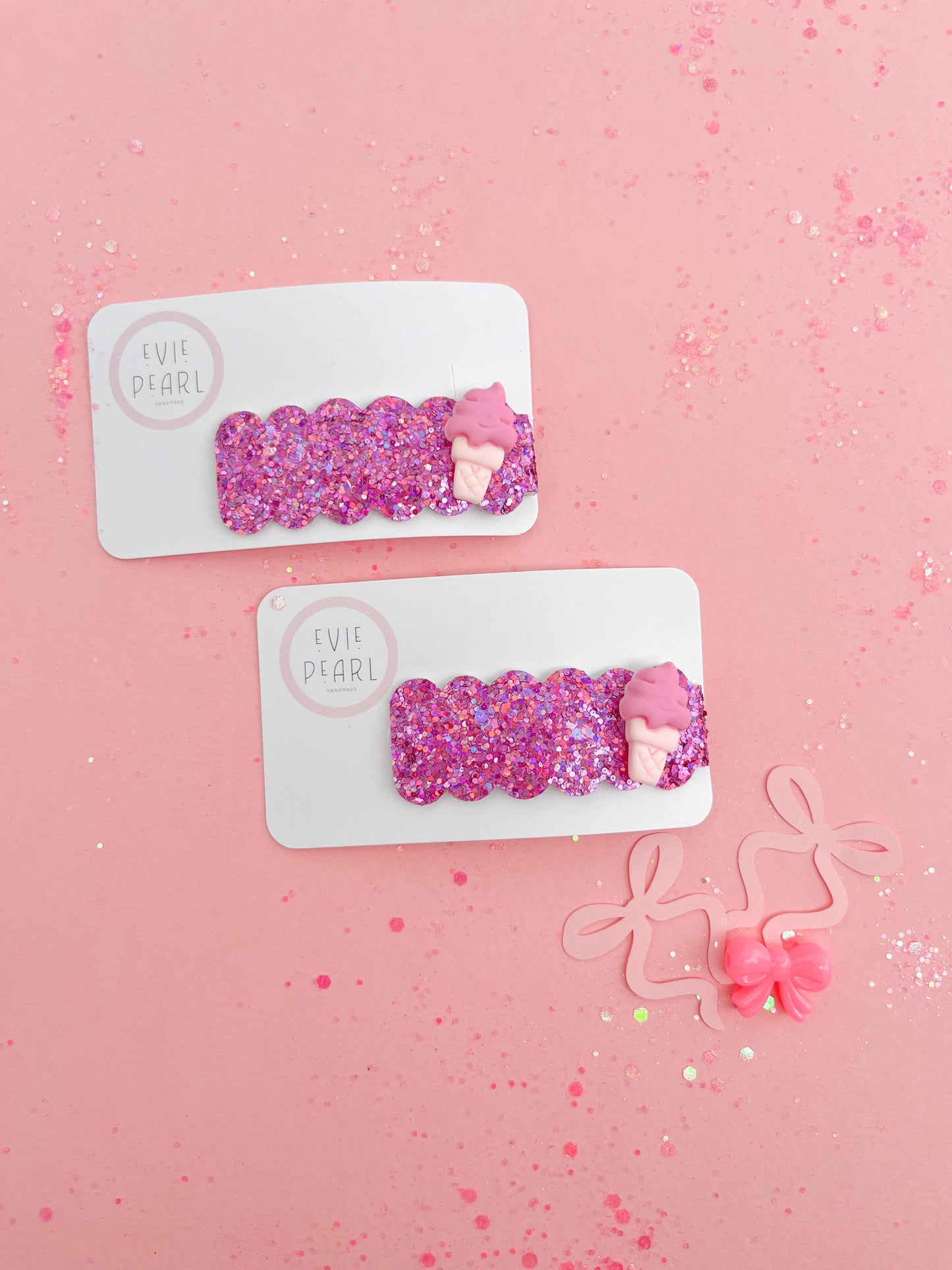 Magenta Ice Cream Snap Clip