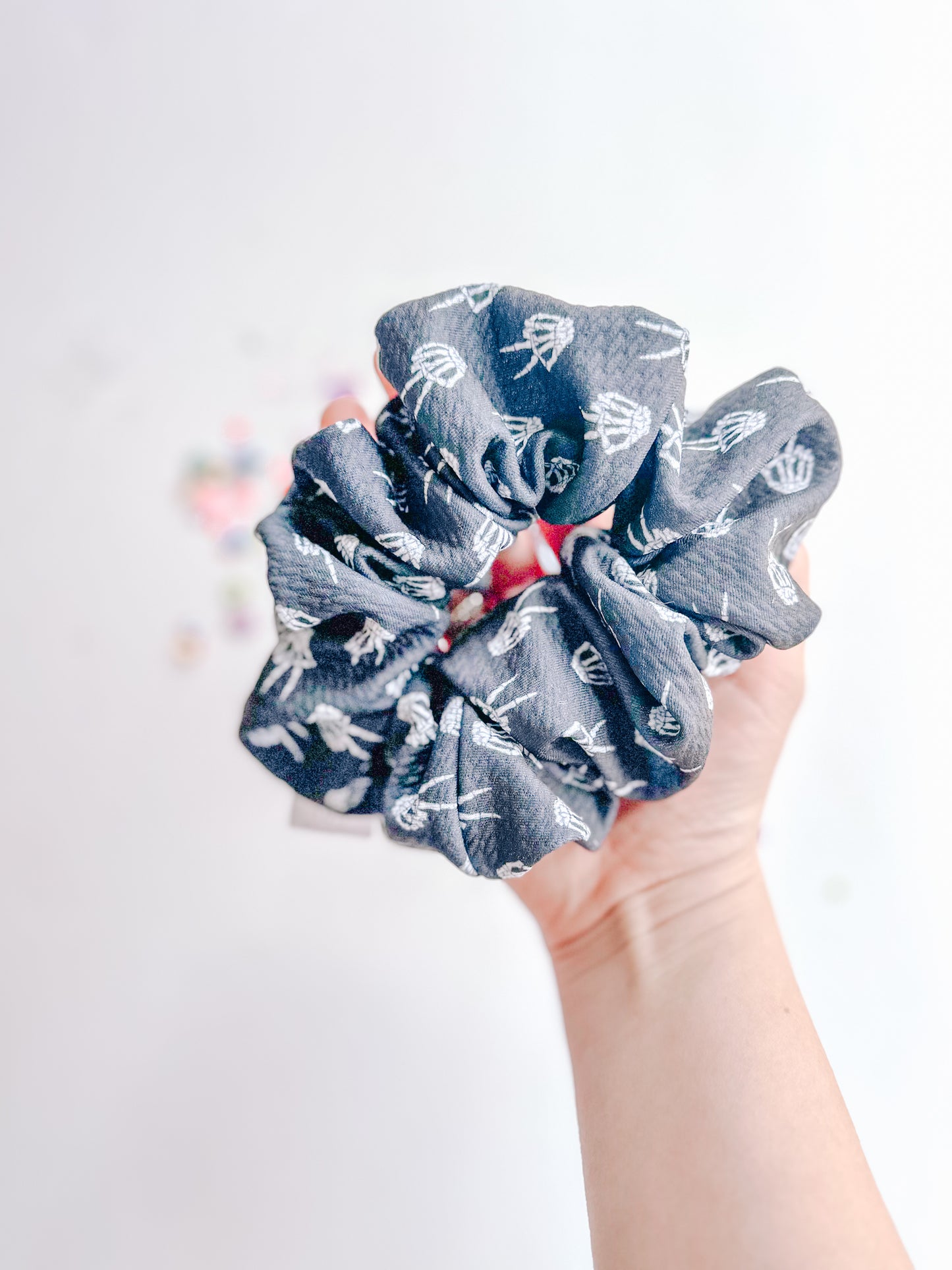 Peace Skellies Oversized Scrunchy