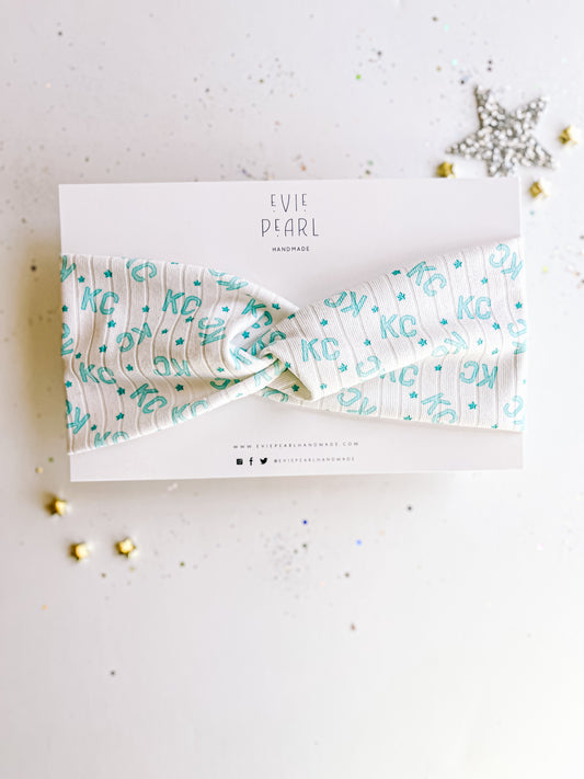 Teal KC Current Twisted Turban