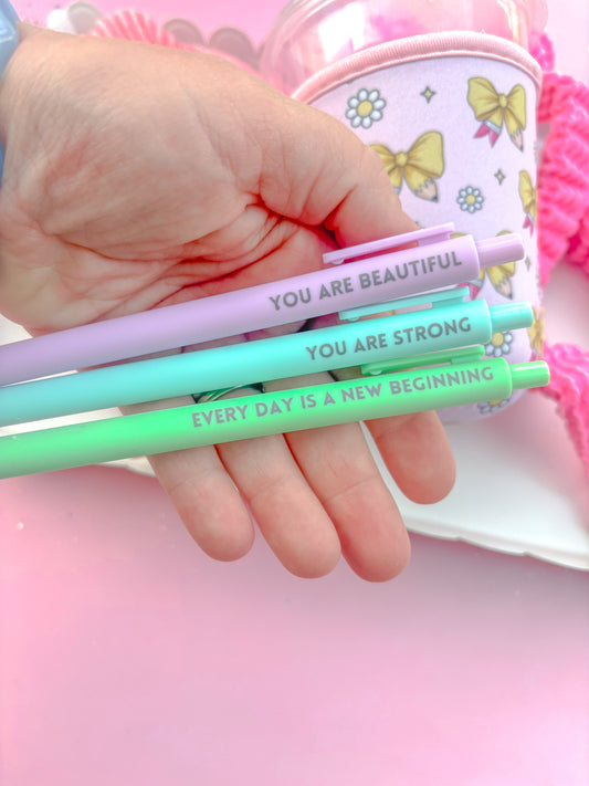 Inspiration Pens for Teachers- Blue, Green & Lilac