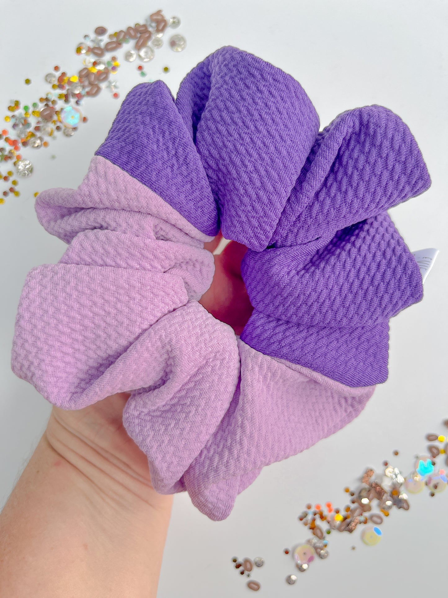 KSU Purple Colorblock Oversized Scrunchy