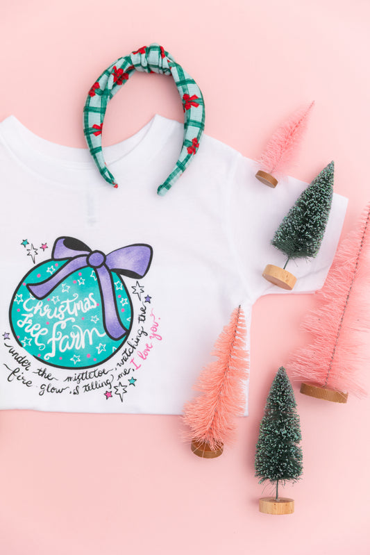 Green Plaid with Red Bows Knotted Headband for Girls & Women