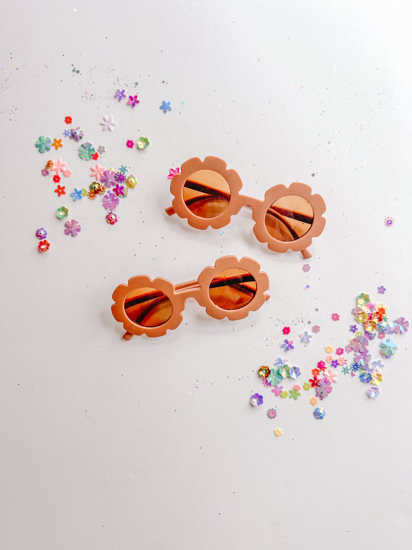 Mauve Brown Flower Sunnies