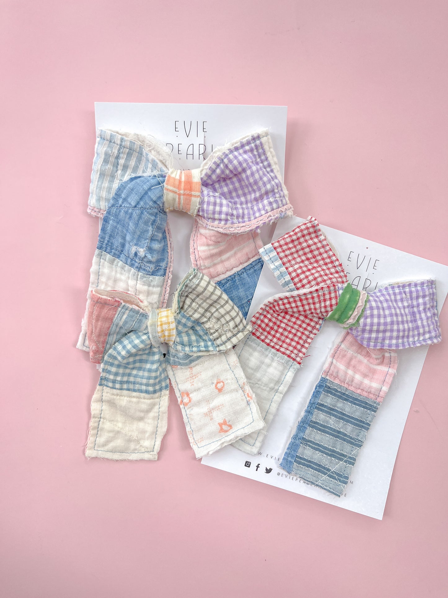 Vintage Quilt Patchwork Bow