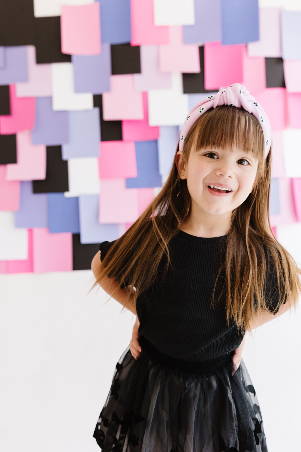 Black|Orange|Purple|Lilac Stripes Knotted Headband for Girls & Women