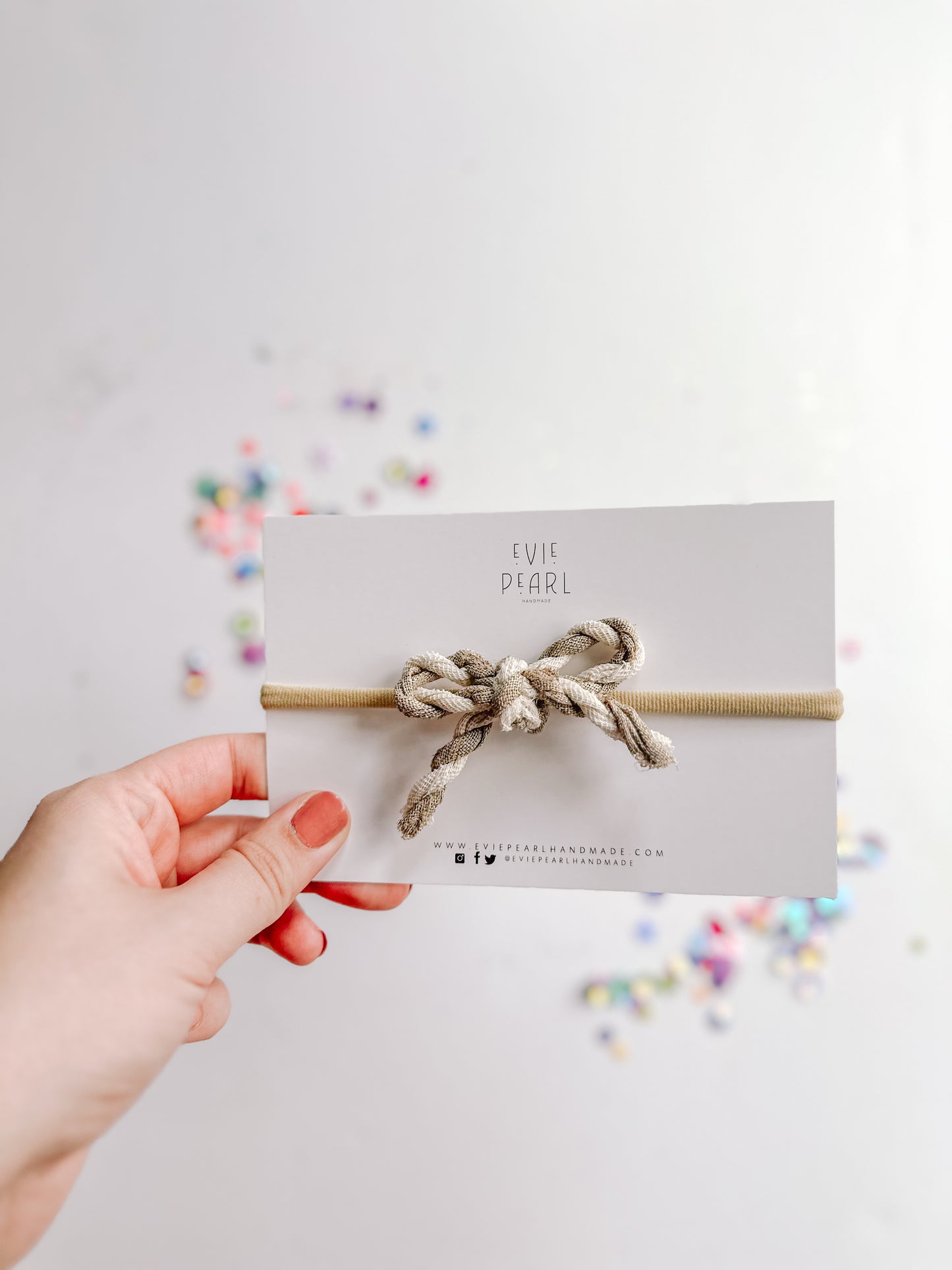 Neutral Boho Twine Nylon Headband