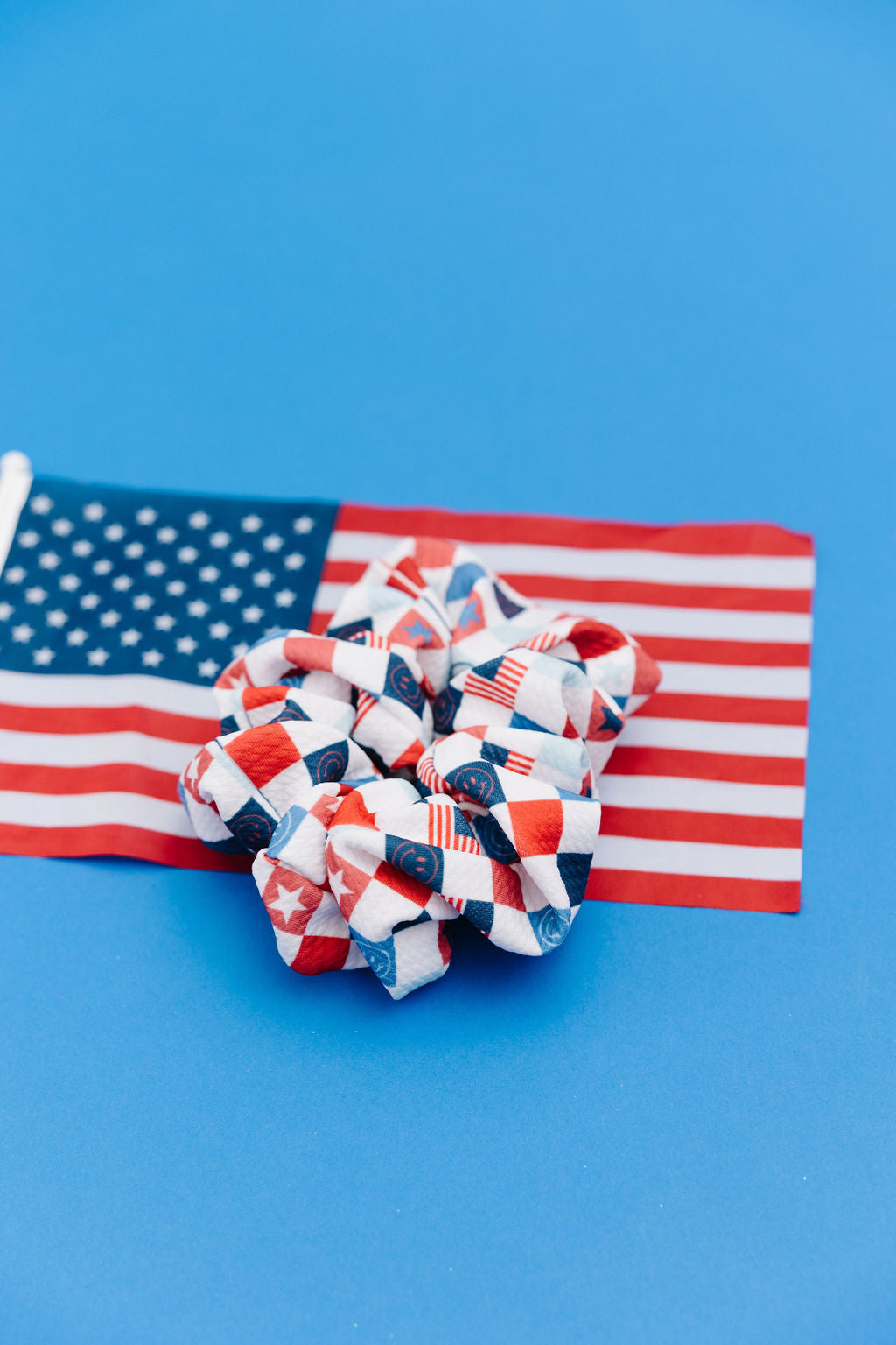 USA Checkered Regular Scrunchy