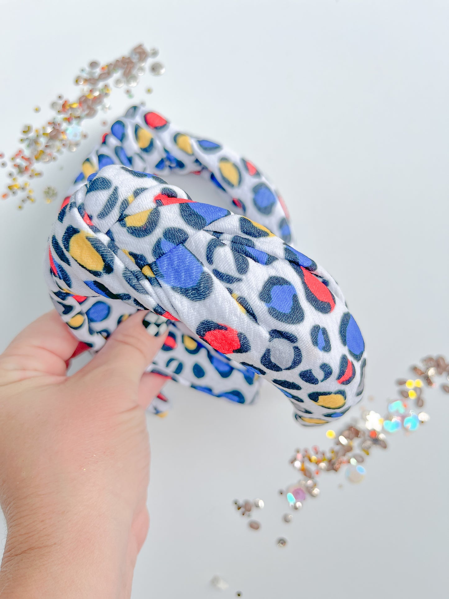 KU Leopard Knotted Headband for Girls & Women