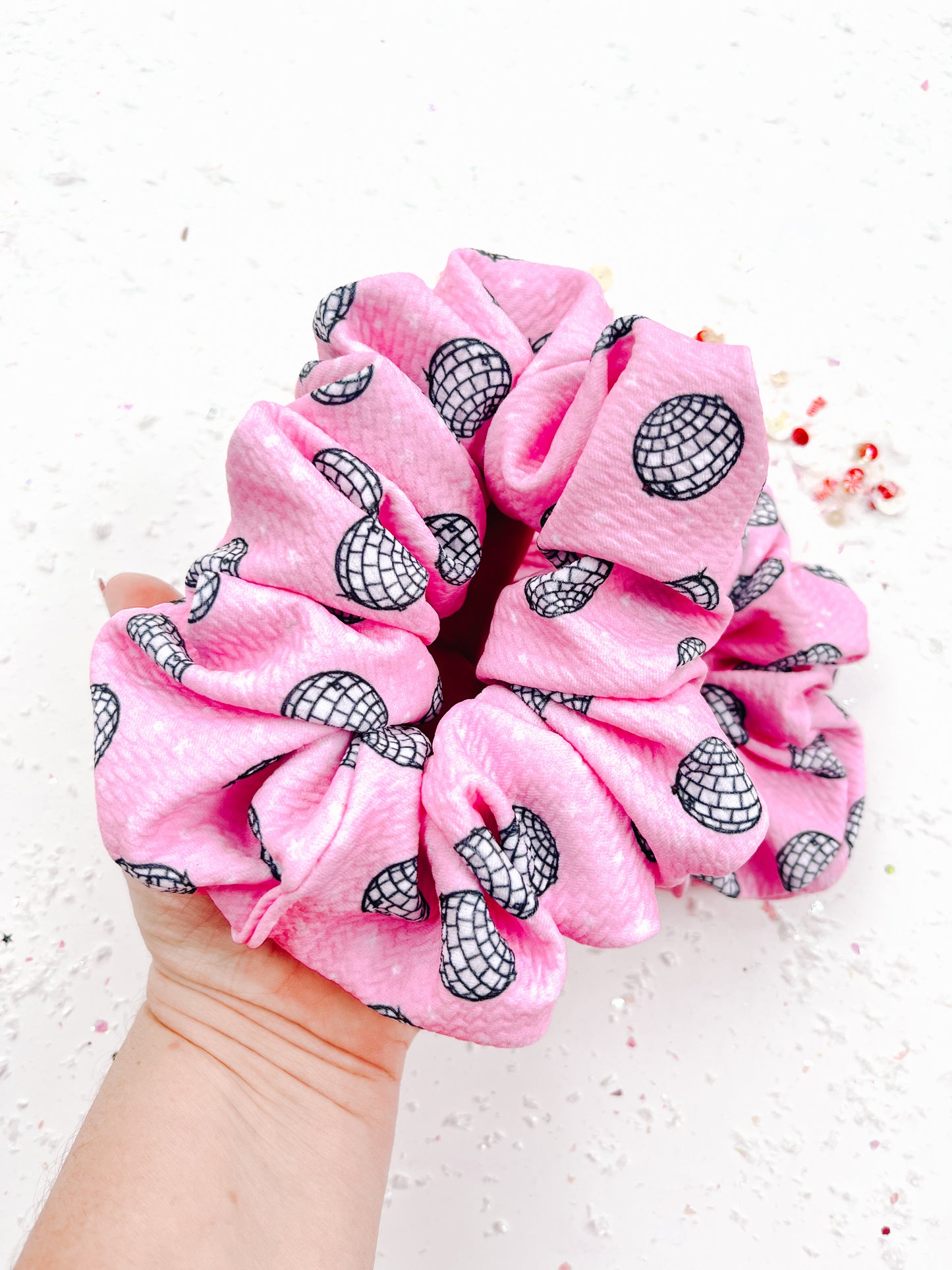 Pink Disco Oversized Scrunchy