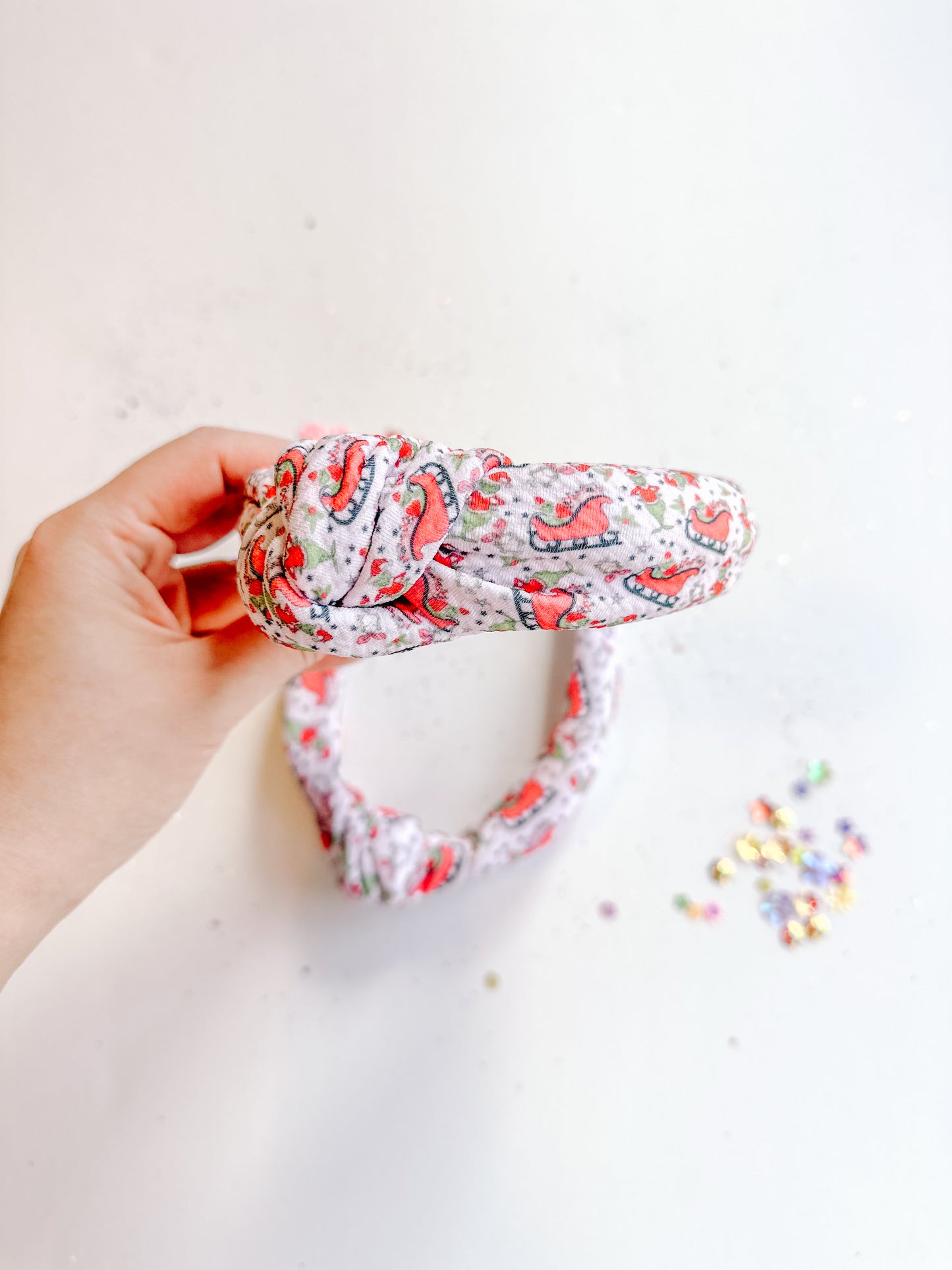 Grinch Sleigh Knotted Headband