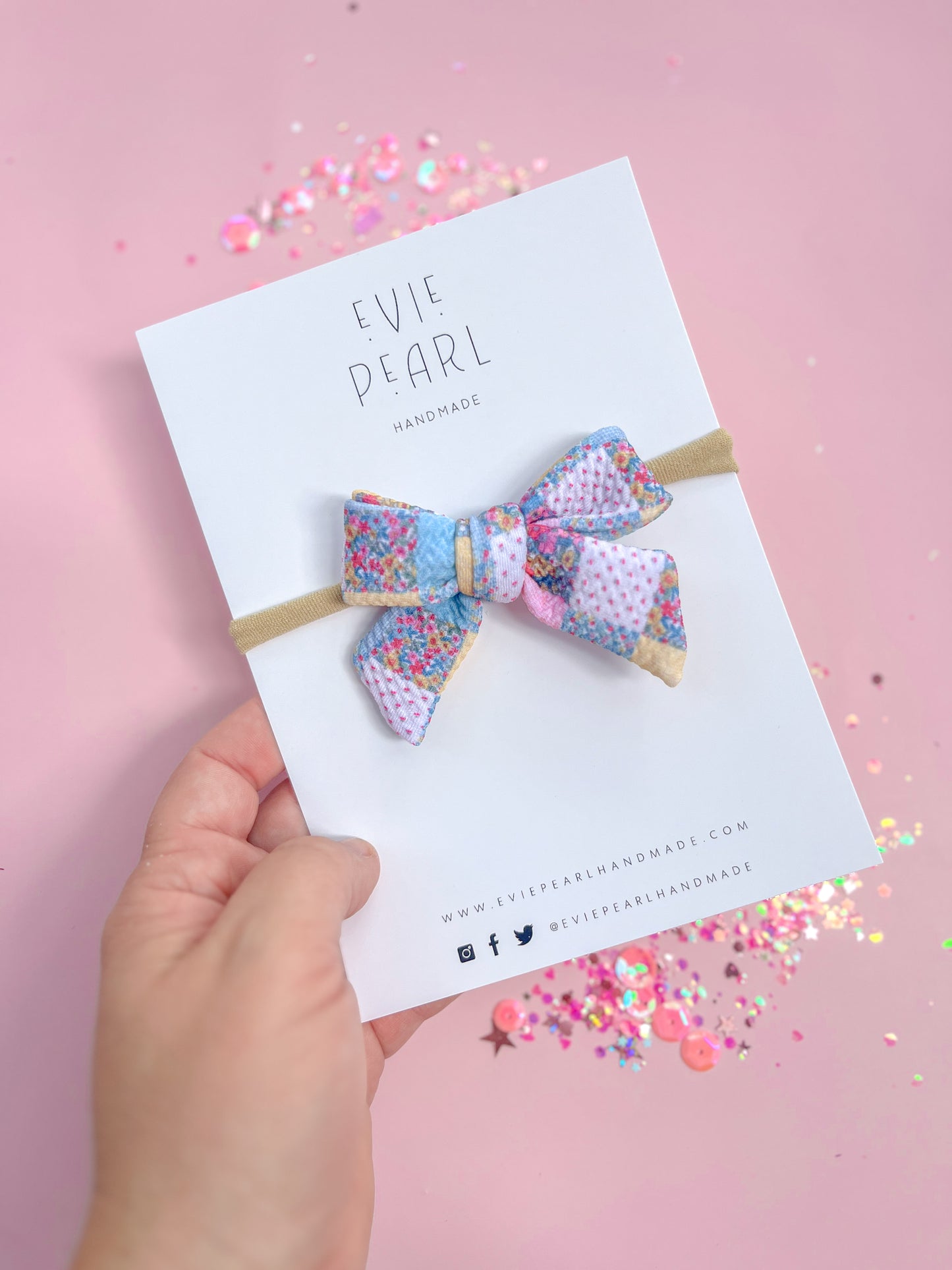 Small Quilt Pinwheel On Nylon Headband
