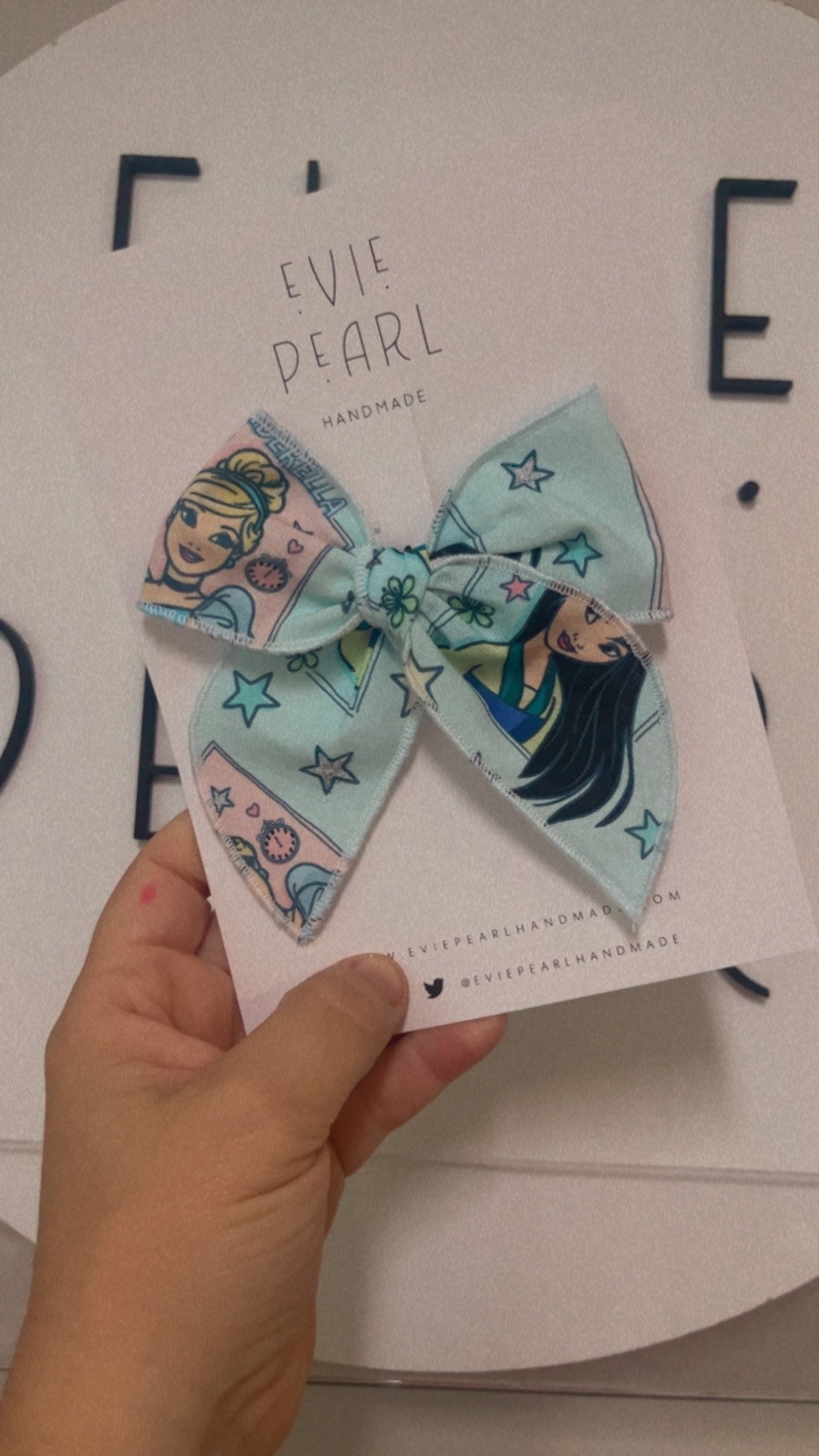 Oversized Blue Mulan Cinderella Bow