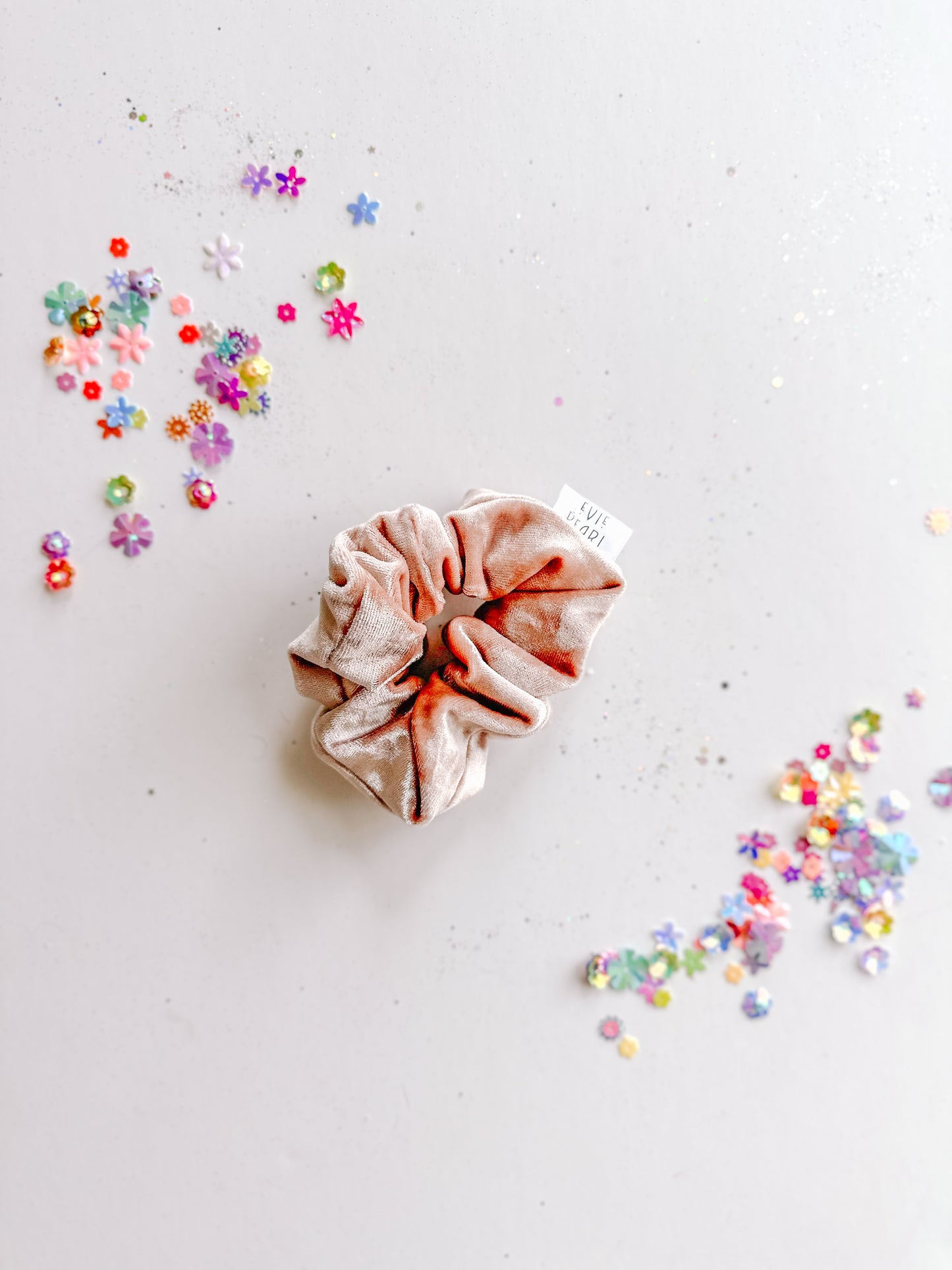 Light Pink Velvet Girl’s Scrunchy