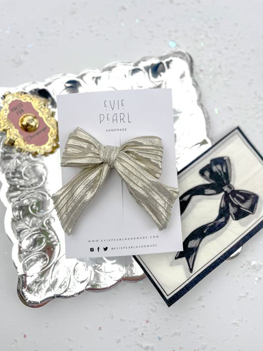 Gold Silver Crinkle Large Pinwheel