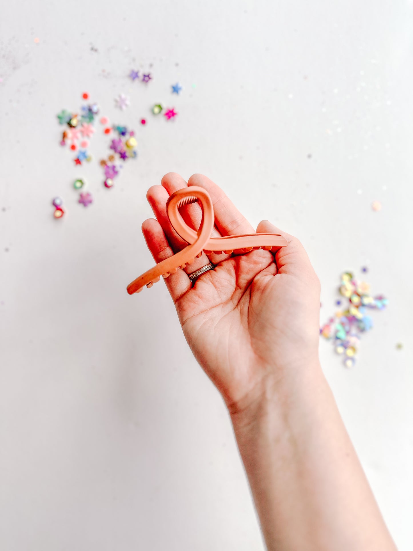 Orange Claw Clip