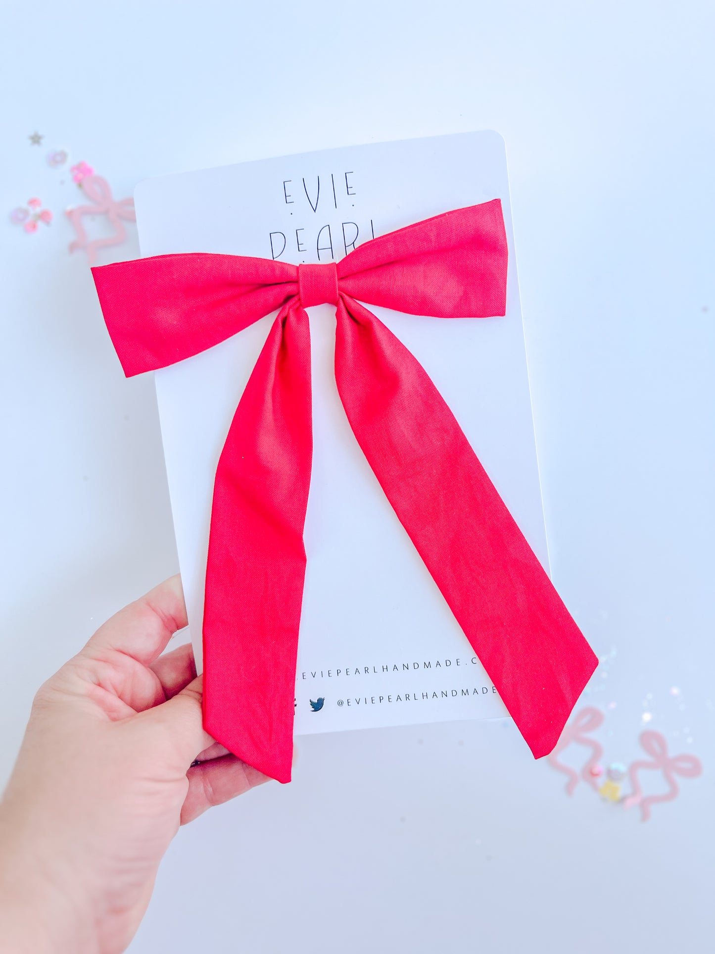 Red Solid Longtailed Bow