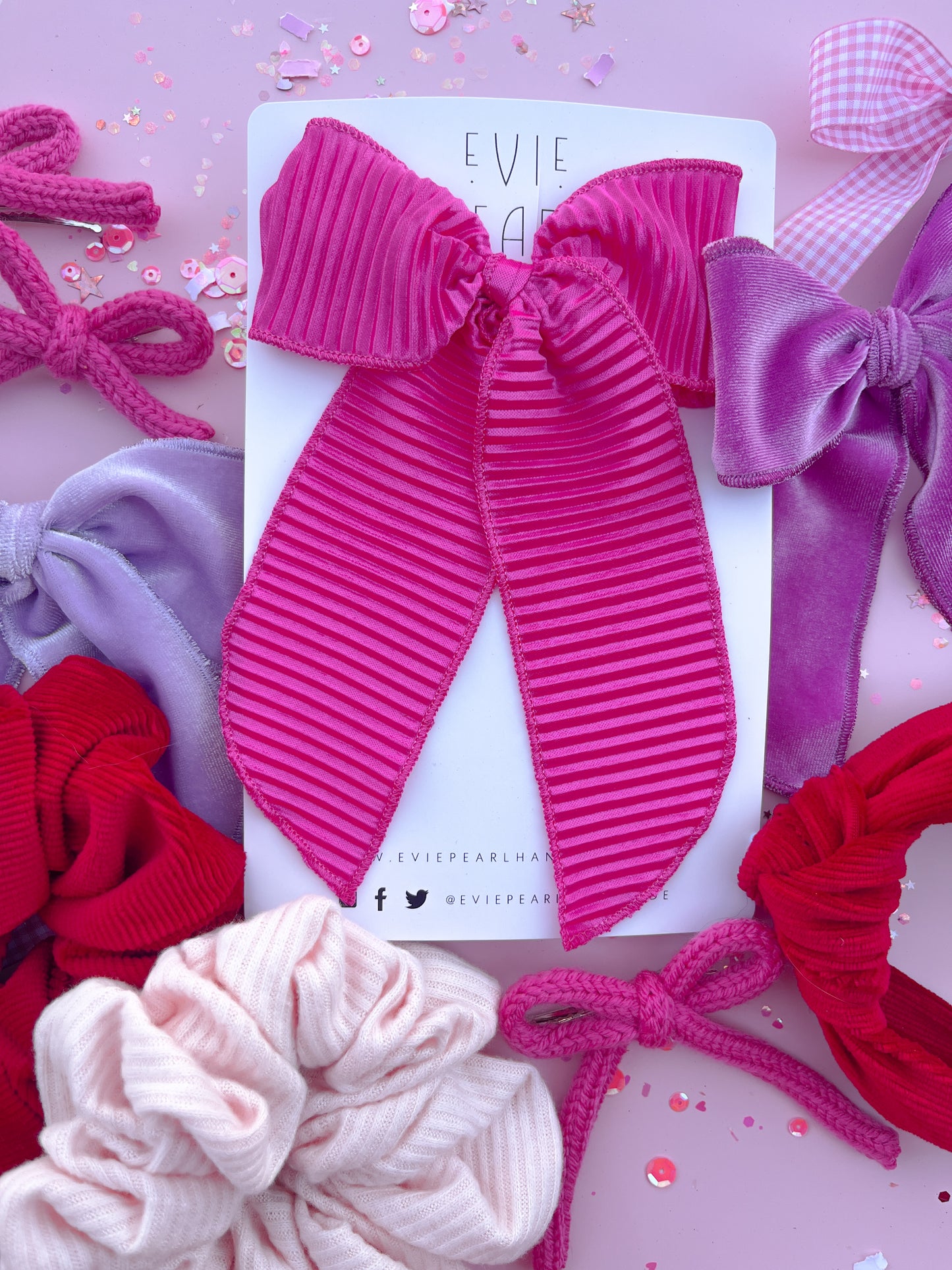 Berry Burst Velvet Oversized Bow