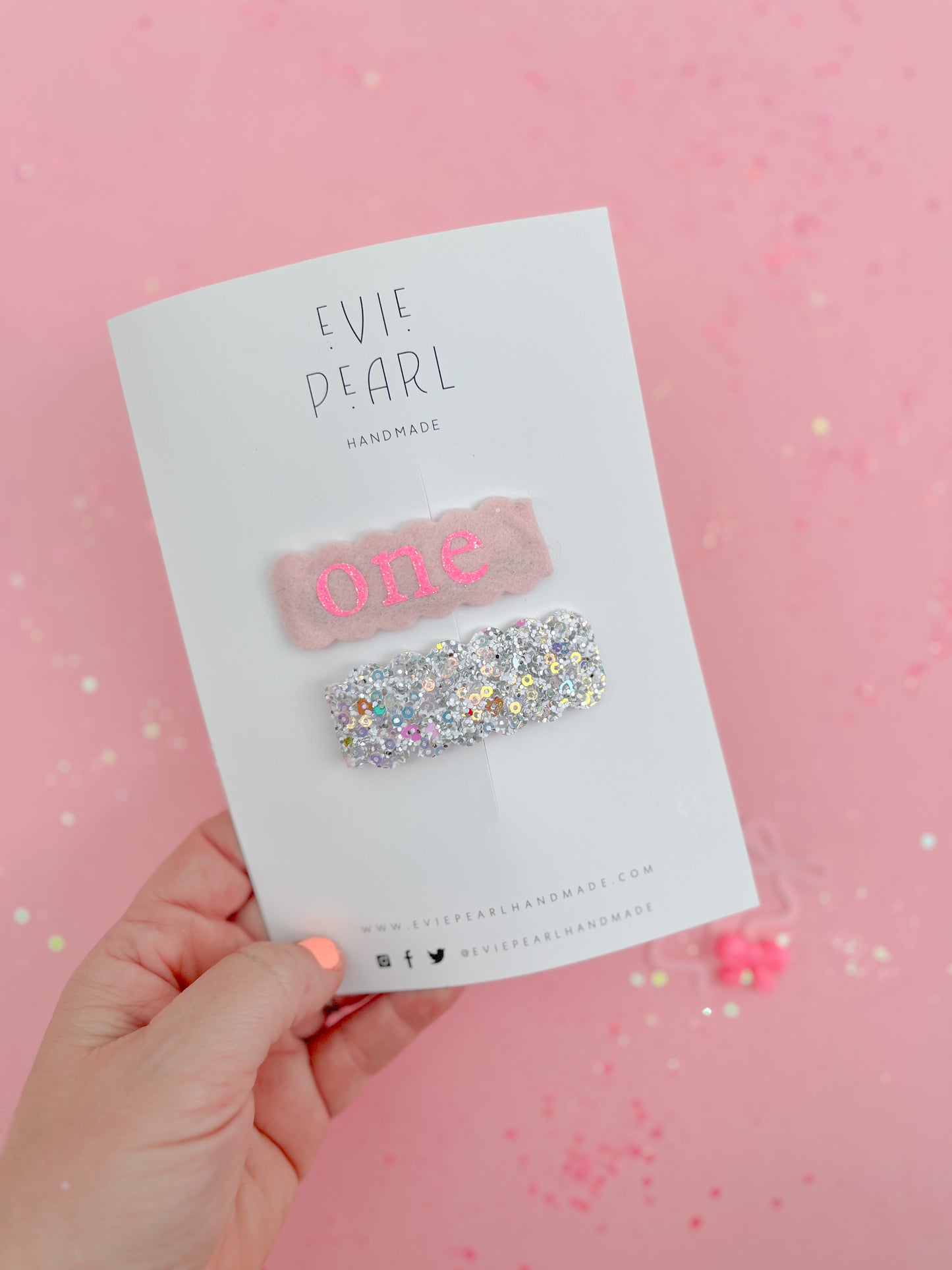 “One” Birthday Snap Clip Set