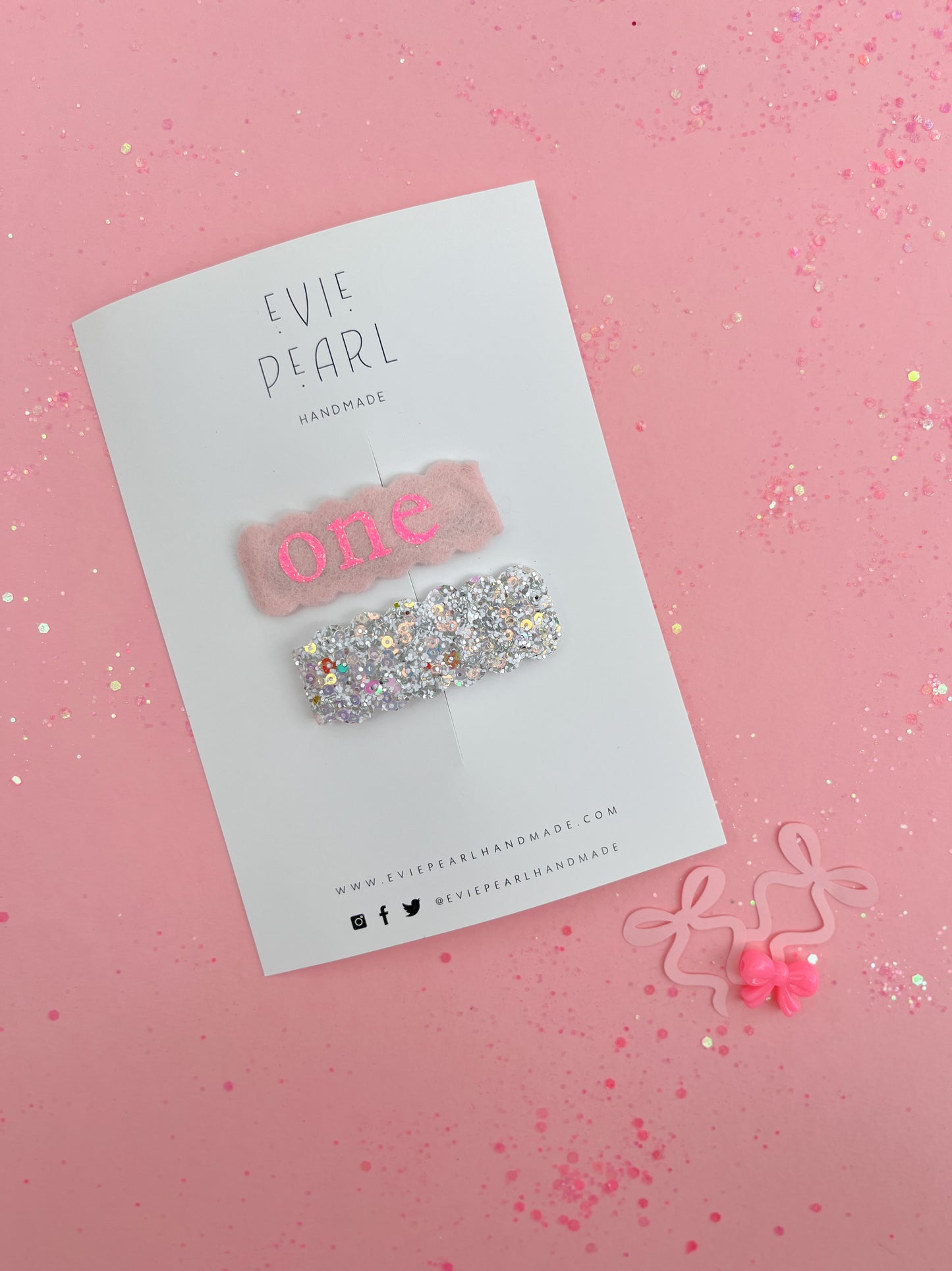 “One” Birthday Snap Clip Set