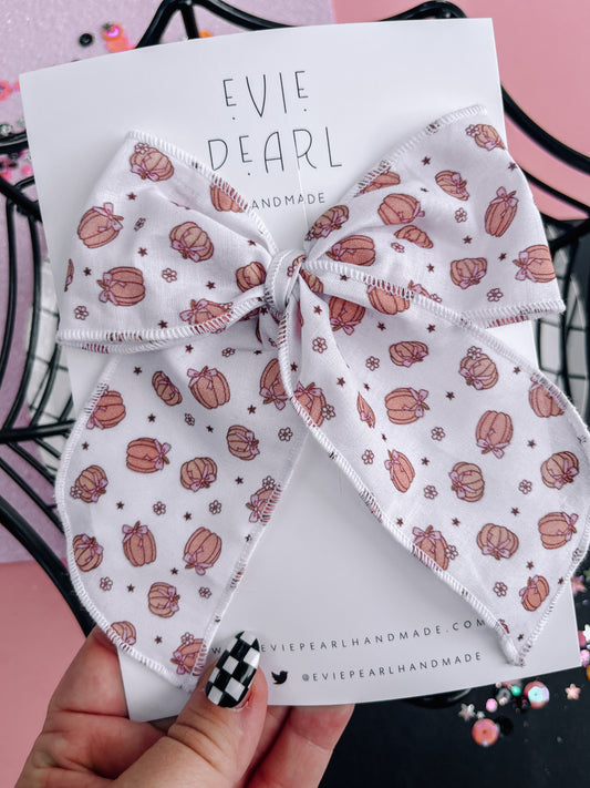 Pumpkin Bow Oversized Bow