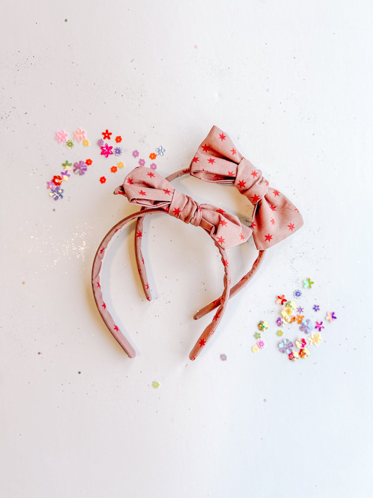 Red Stars Bow Headband