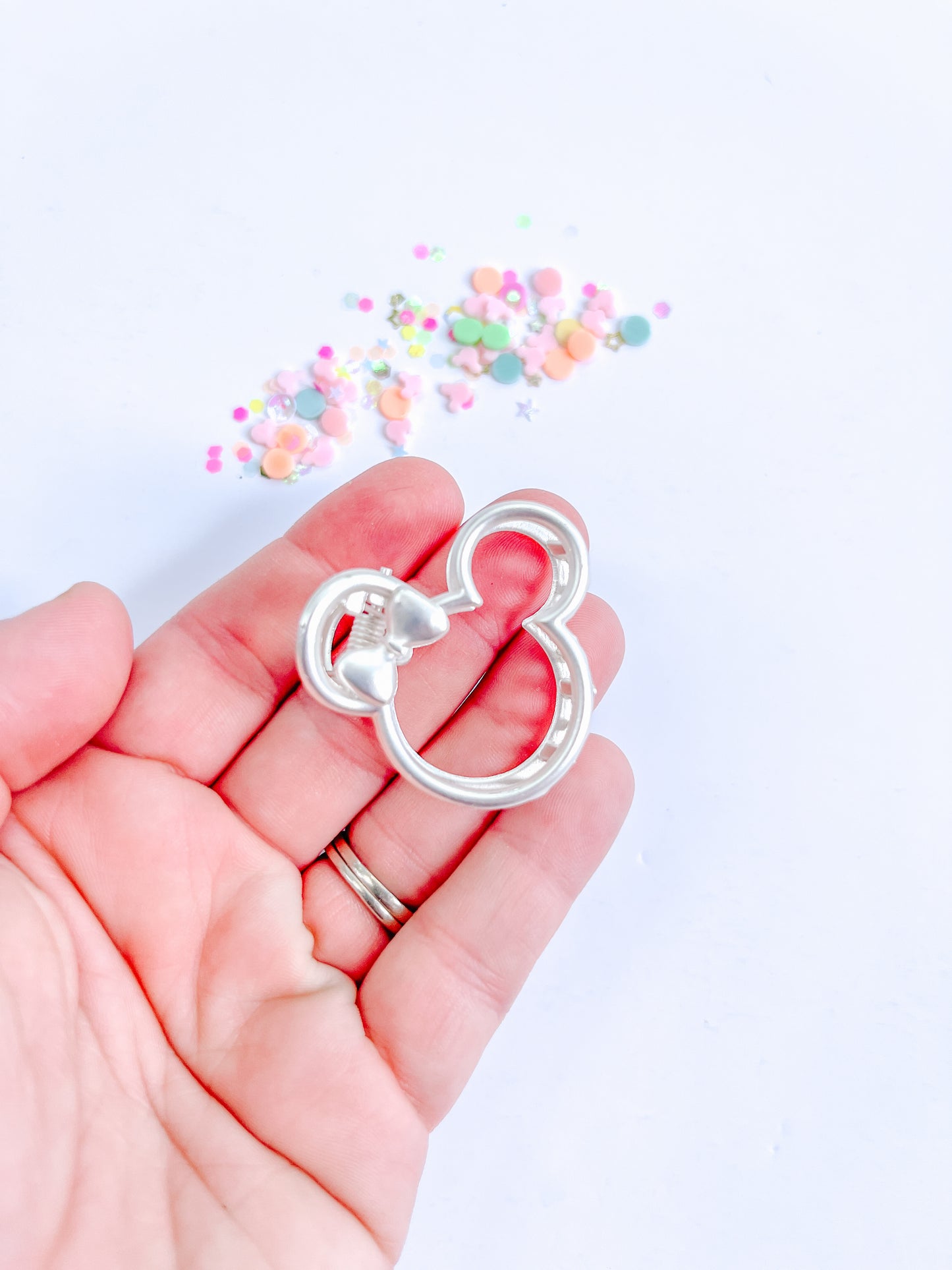 Small Silver Minnie Claw Clip