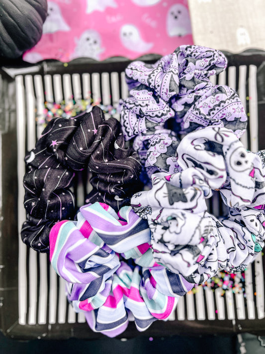 Spooky Halloween Regular Sized Scrunchy for Girls & Women