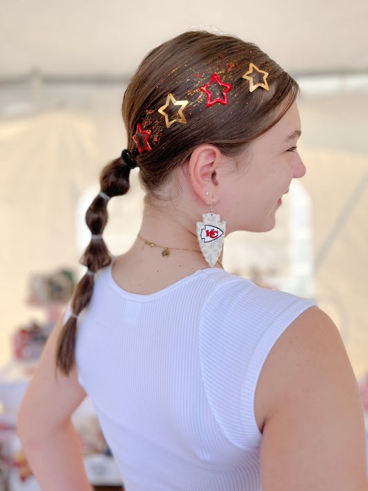 Mini Gold Stars Snap Clips