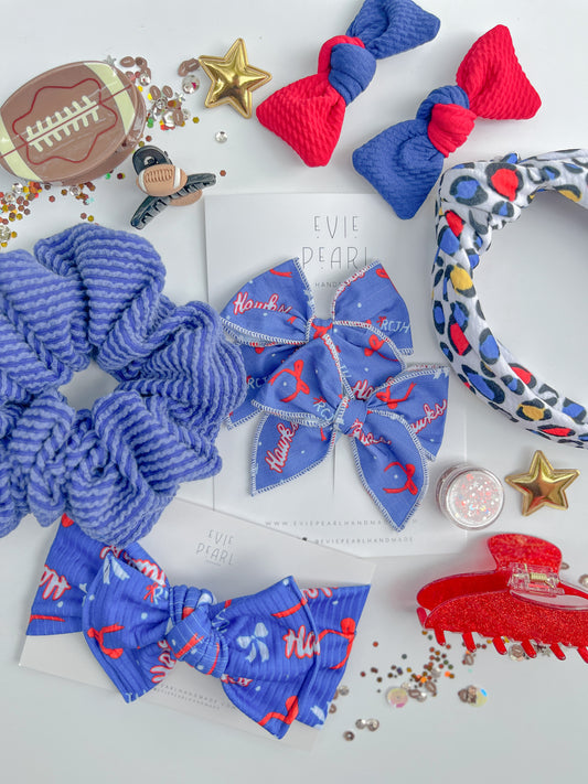 KU Leopard Knot Bow Pigtail Bows