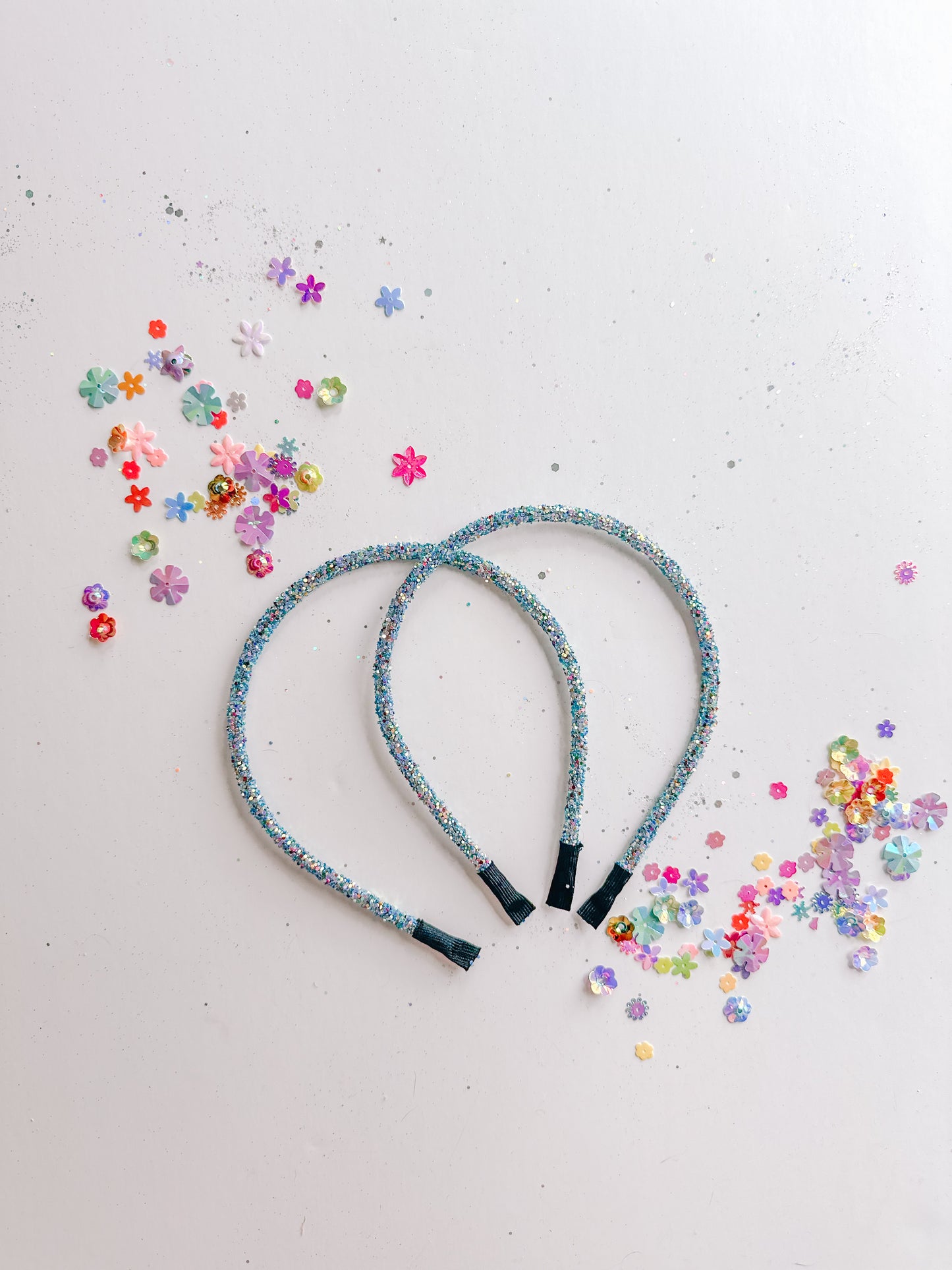 Blue & Silver Glitter Headband