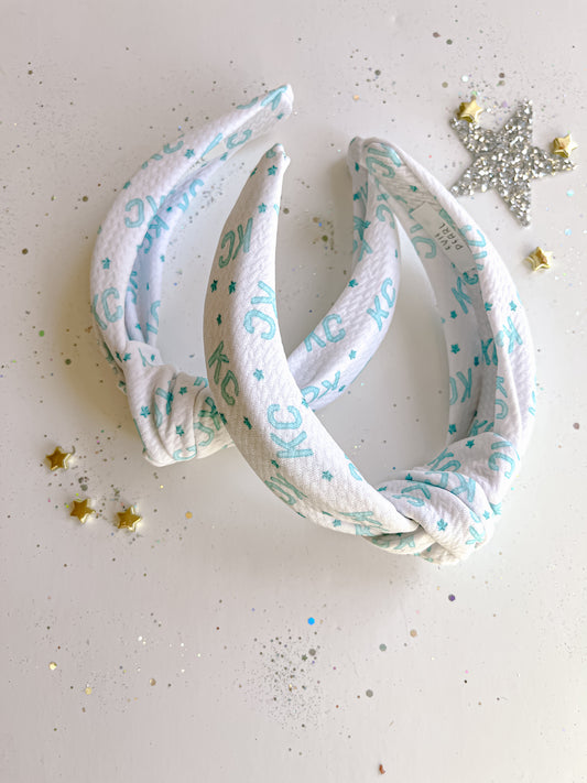 Teal KC Current Knotted Headband