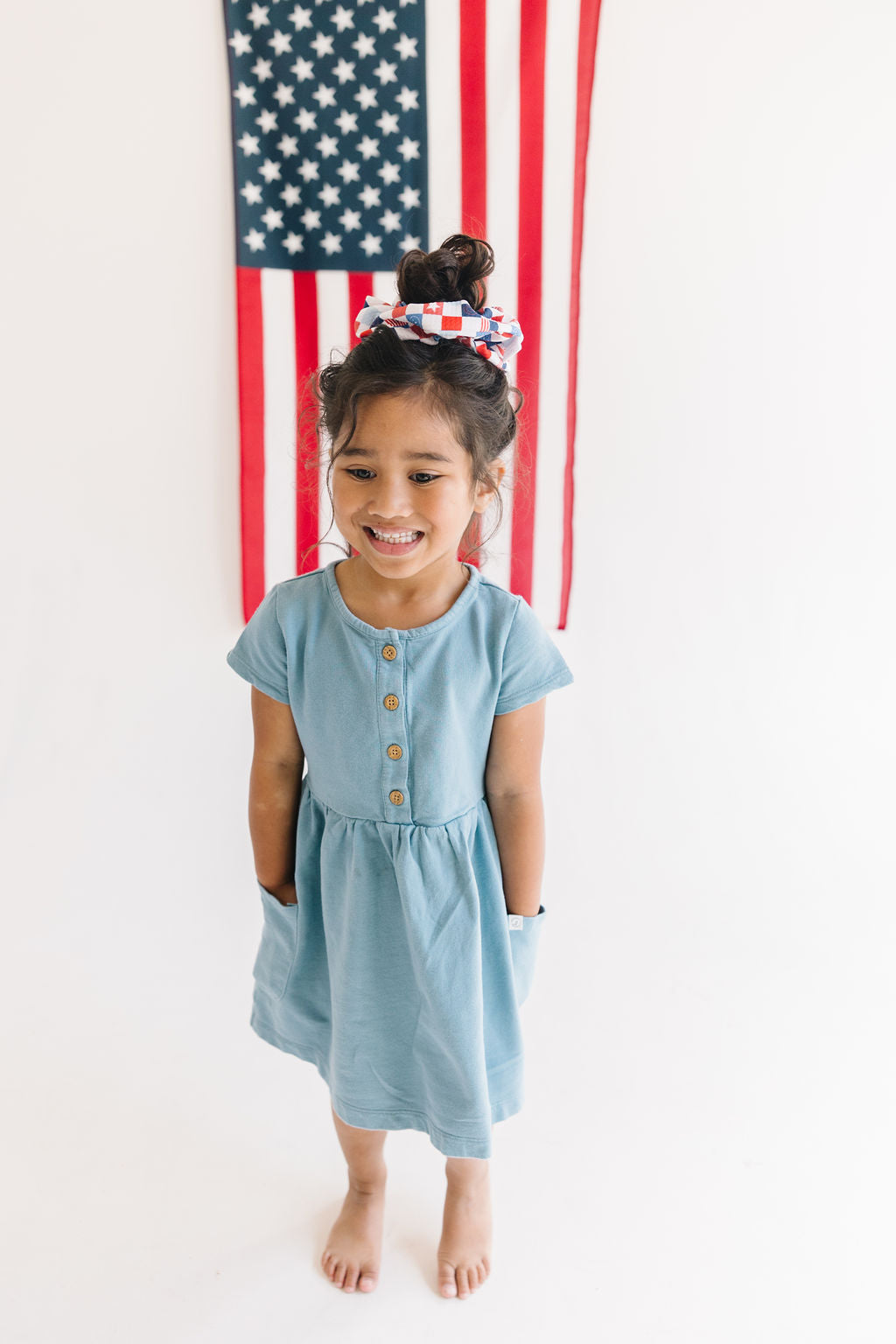 USA Checkered Regular Scrunchy