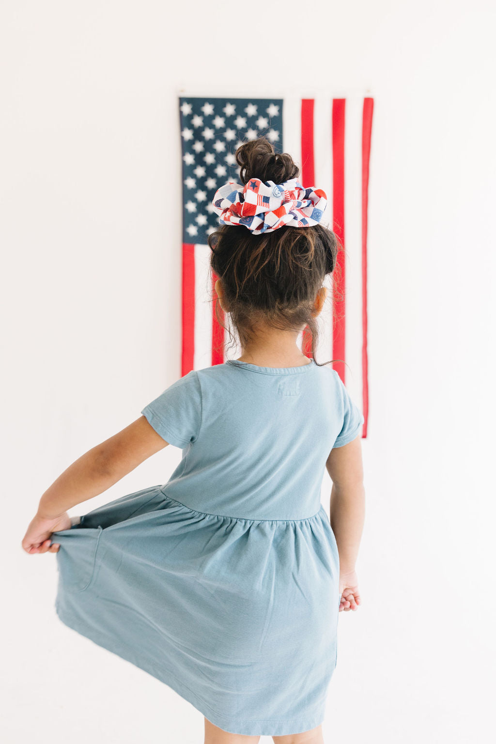 USA Checkered Regular Scrunchy