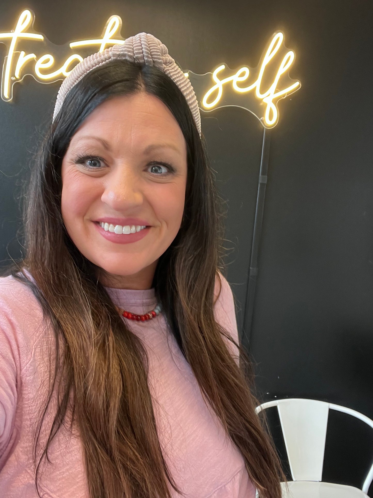 Latte Ribbed Neutral Knotted Headband for girls and women