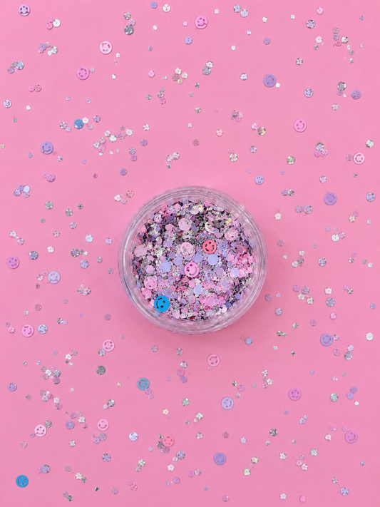 Smiley Face Hair Glitter