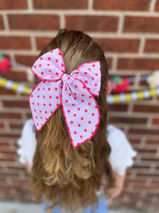 Pink Apple Bow