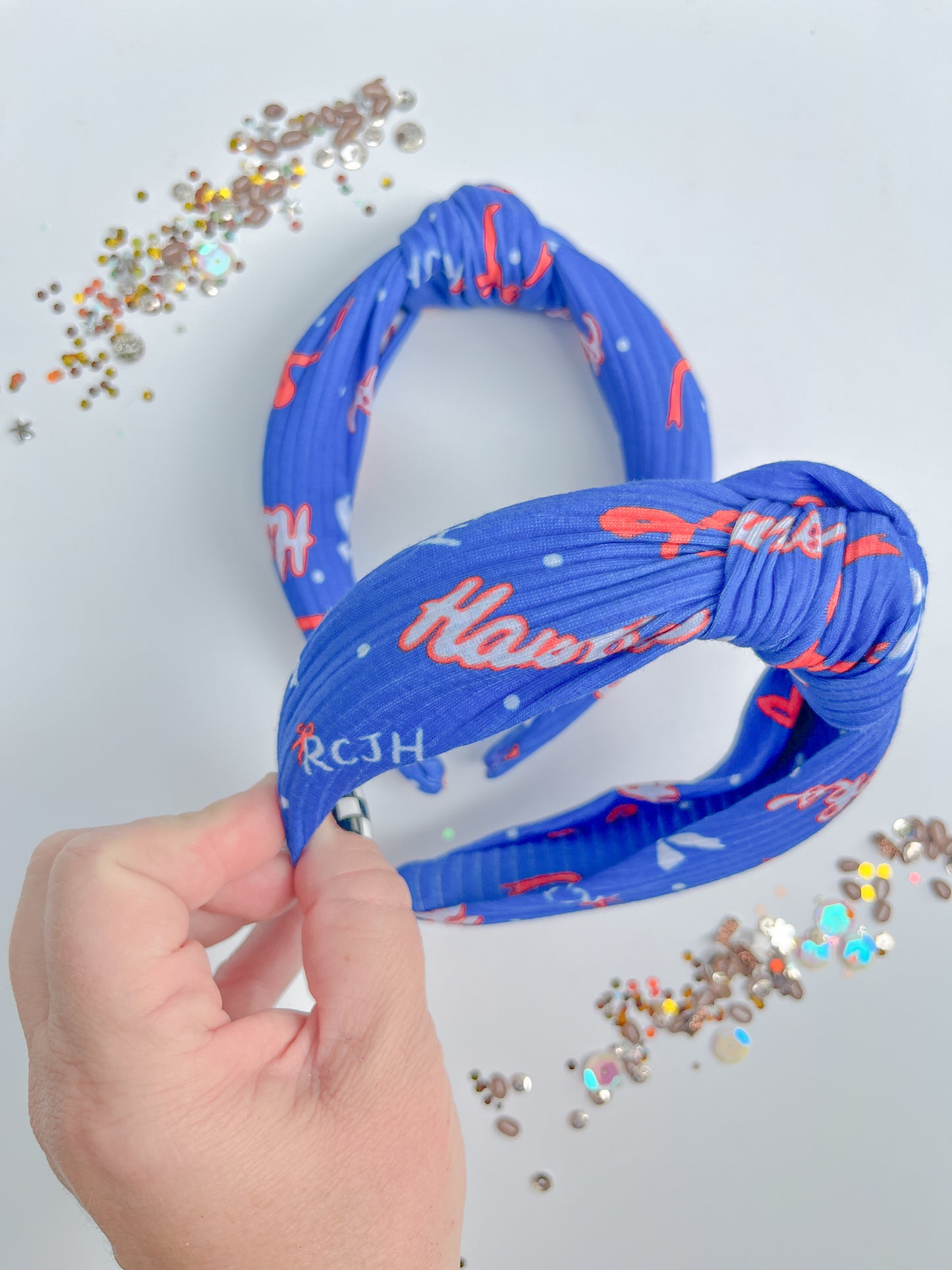 KU RockChalk Jayhawk Knotted Headband for girls & women