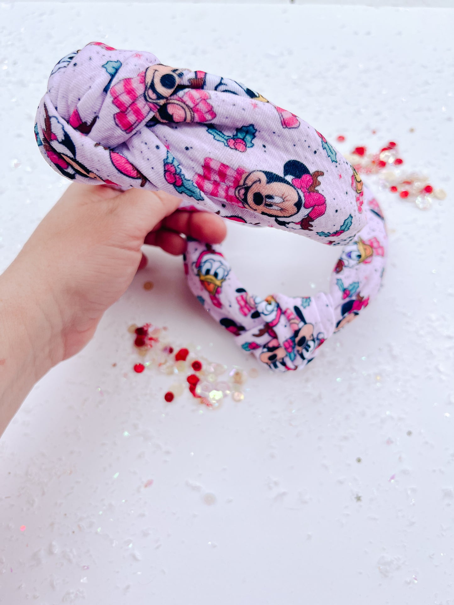 Magical Mouse Christmas & Friends Knotted Headband for Girls & Women