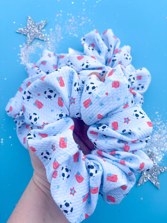 USA World Cup FIFA Soccer Oversized Scrunchy