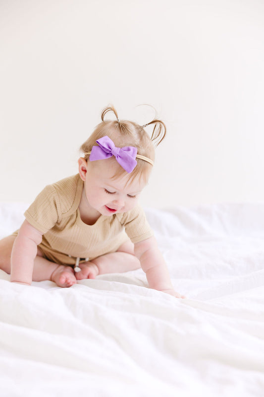 Purple Mini Pinwheel Bow