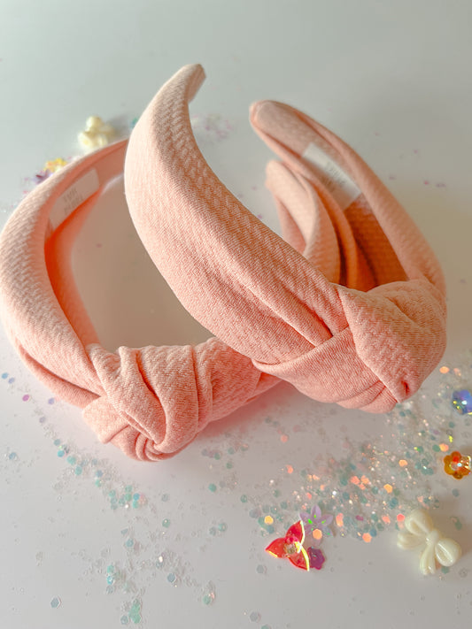 Peach Knotted Headband for Girls & Women