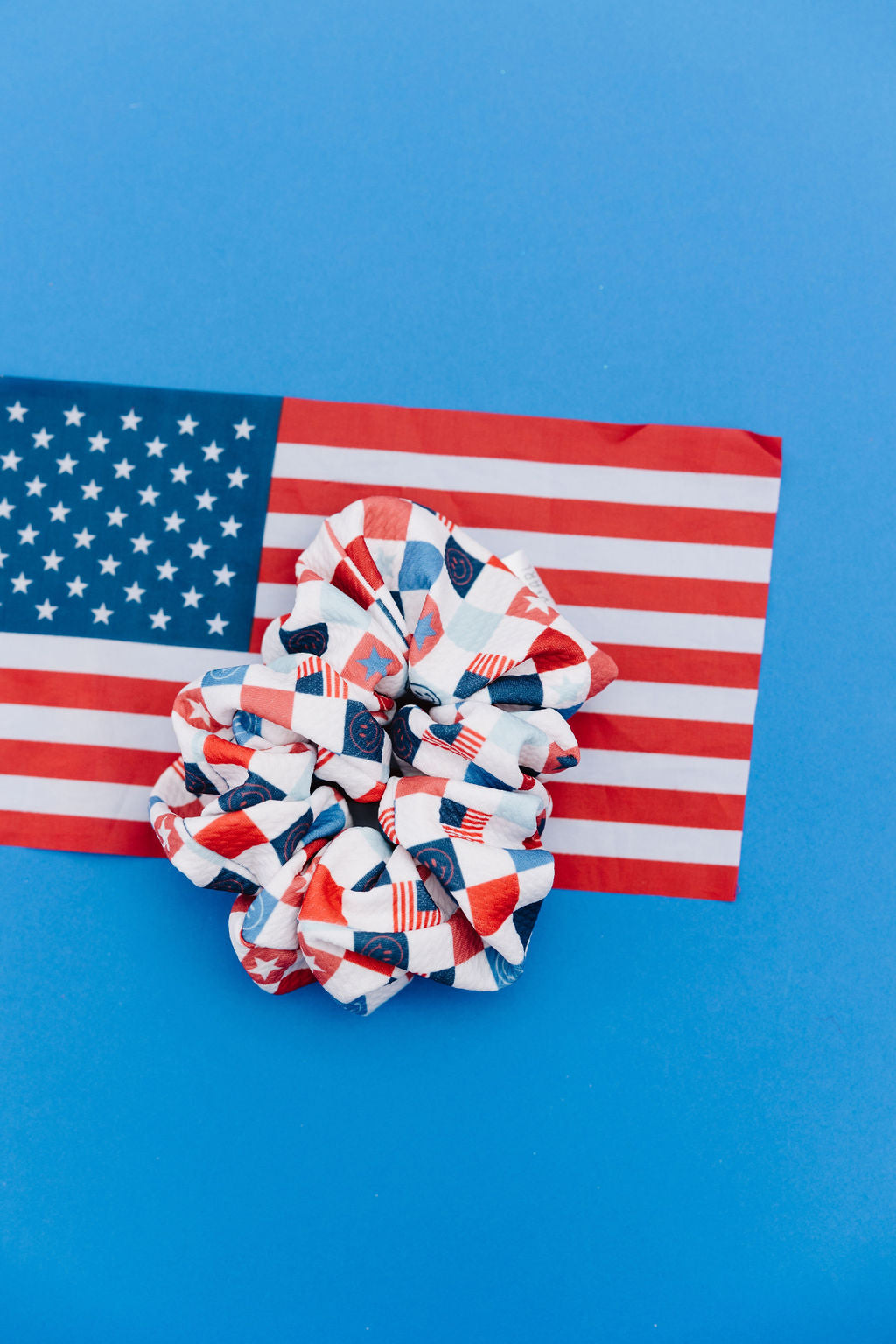 USA Checkered Regular Scrunchy