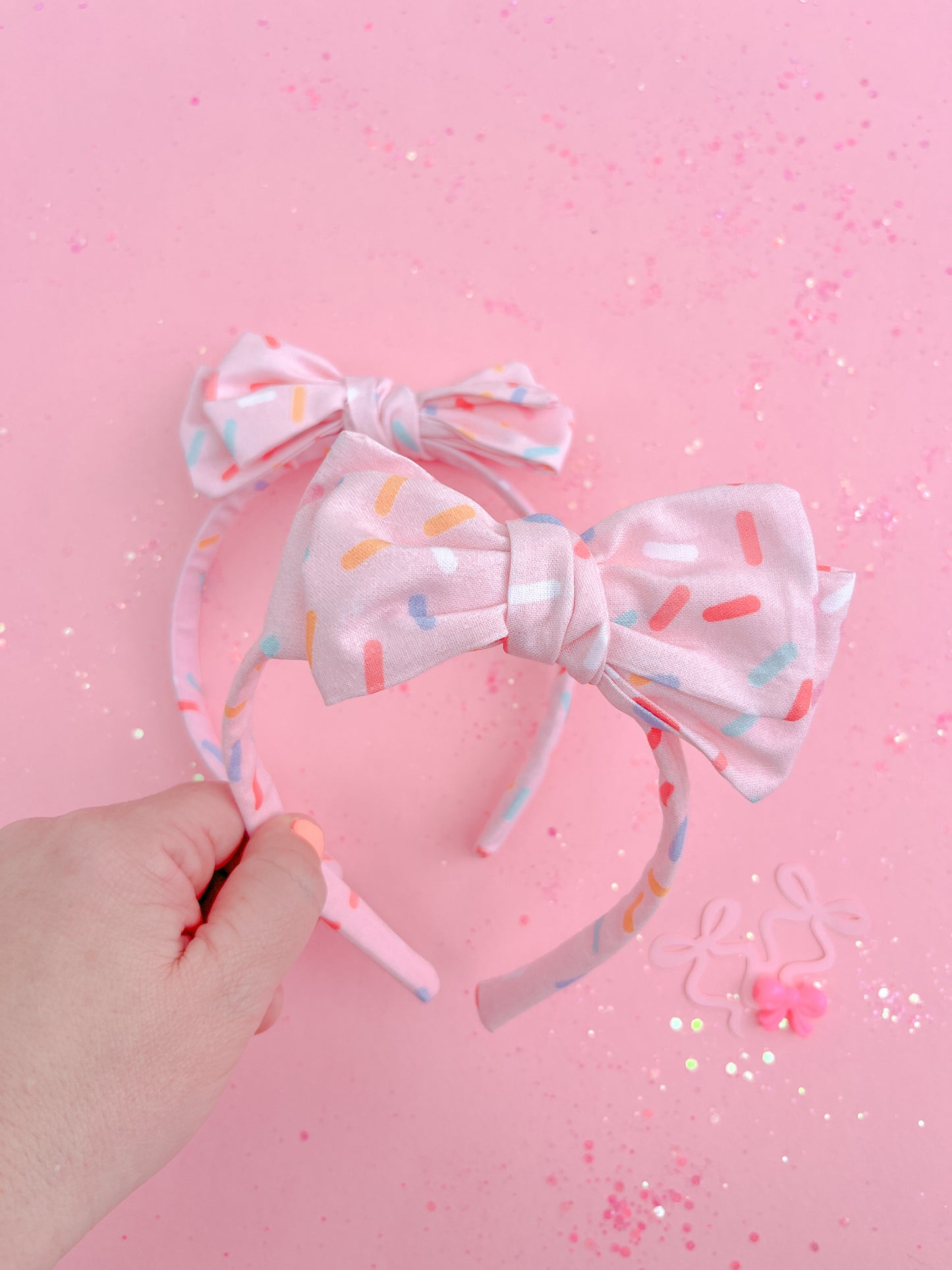 PREORDER: Pink Sprinkle Bow Headband