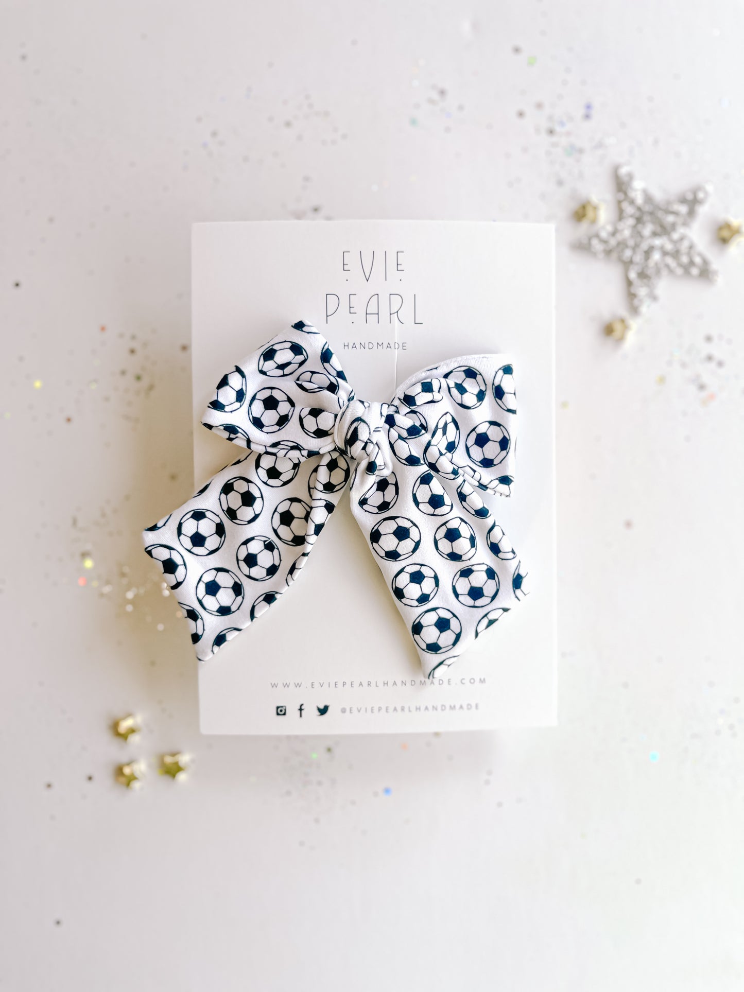 Large Soccer Pinwheel Bow