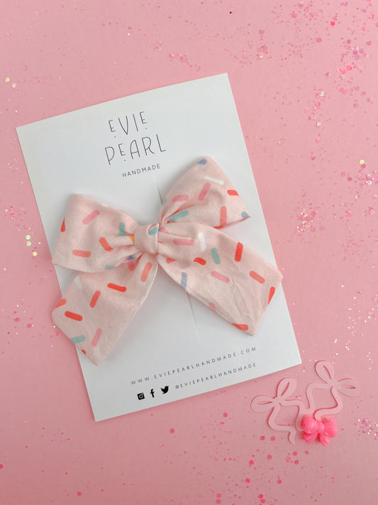 Pink Sprinkle Large Pinwheel Bow