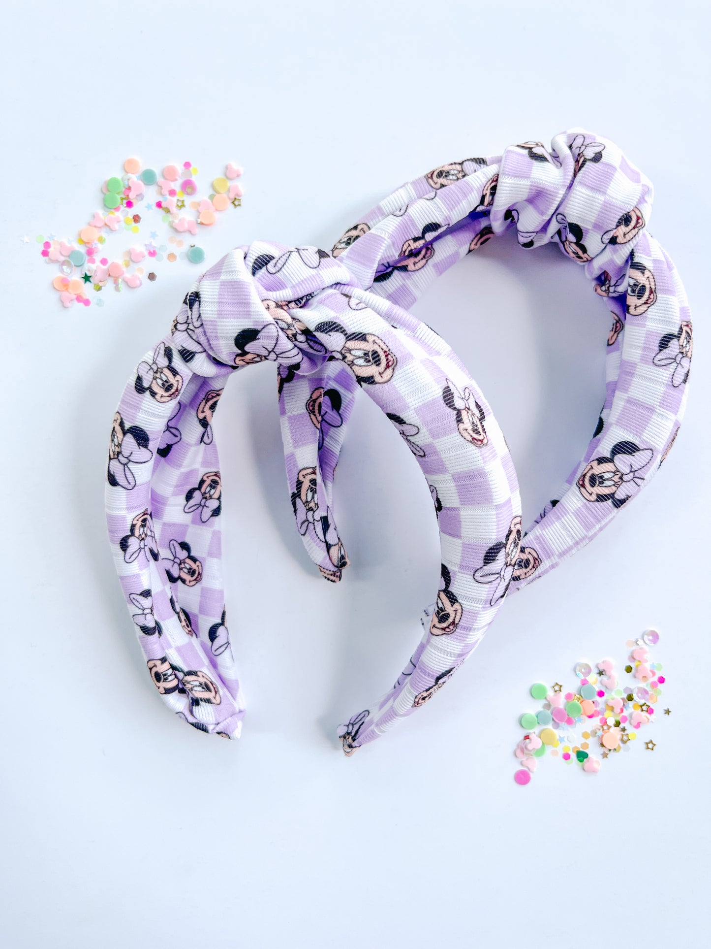 Lilac Magical Checkered Knotted Headband for Girls & Women