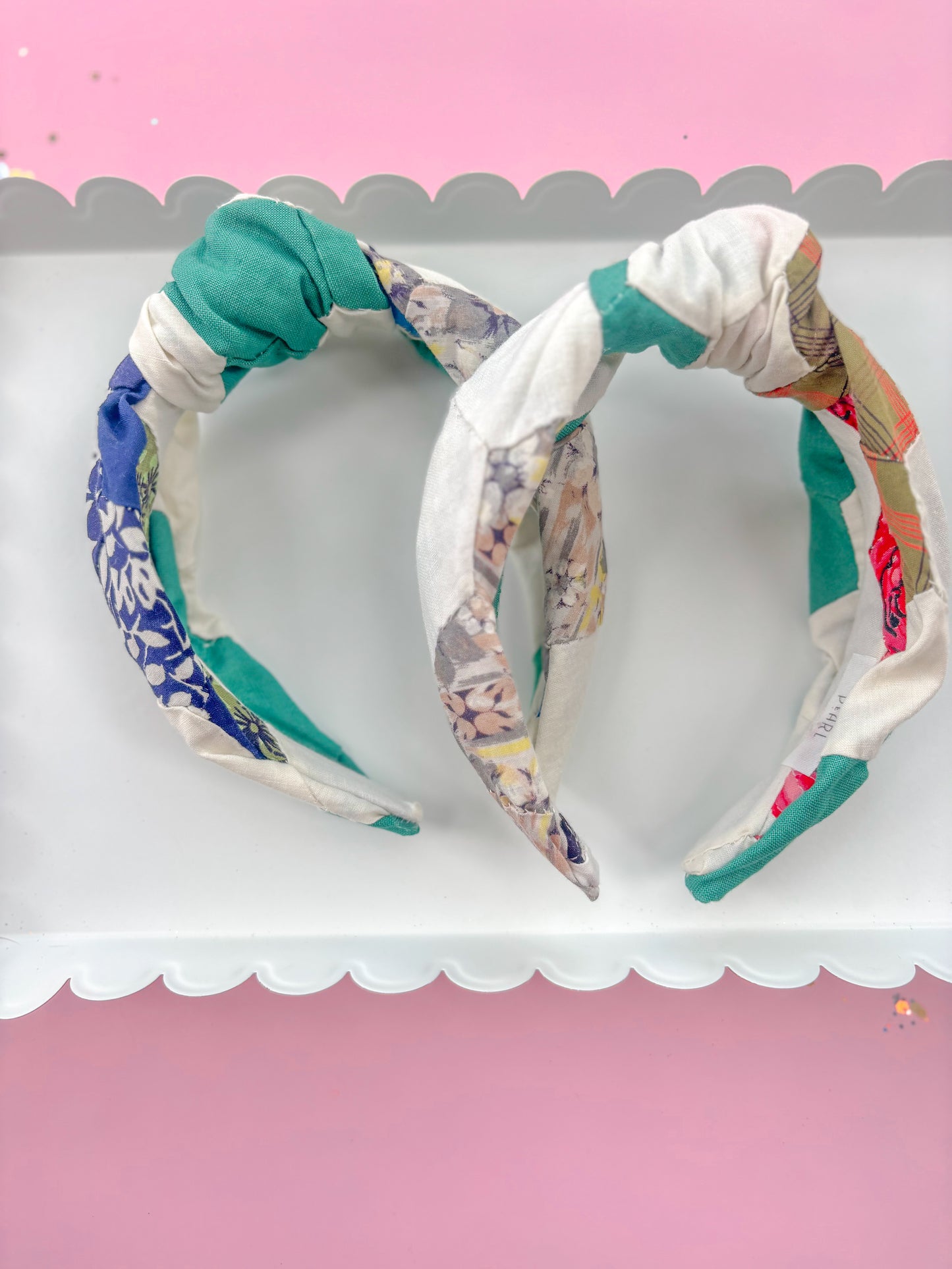 Vintage Heirloom Patchwork Quilted Knotted Headband