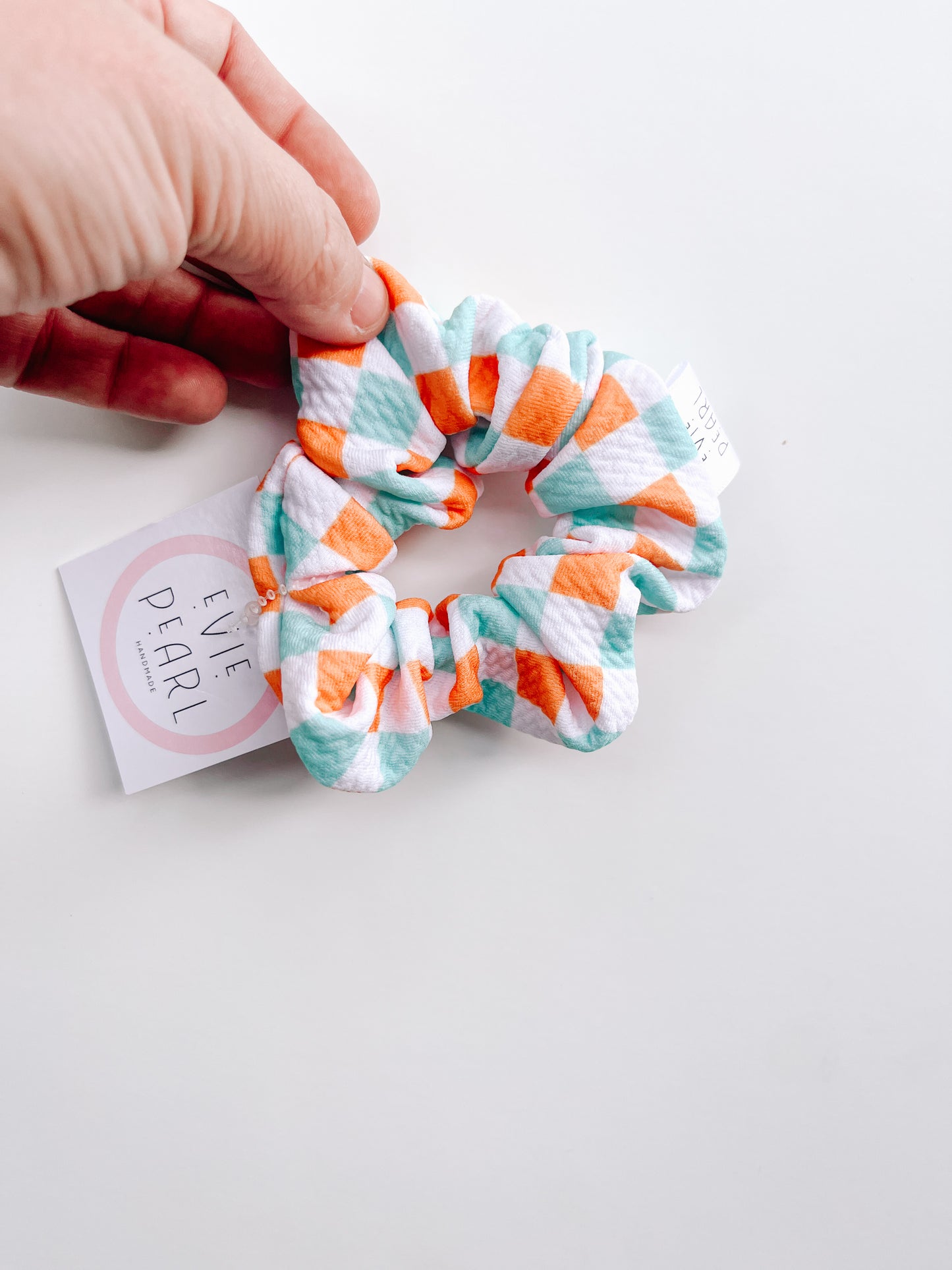 Girls Teal Orange Scrunchy