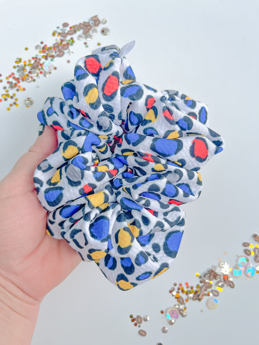 KU Leopard Oversized Scrunchy
